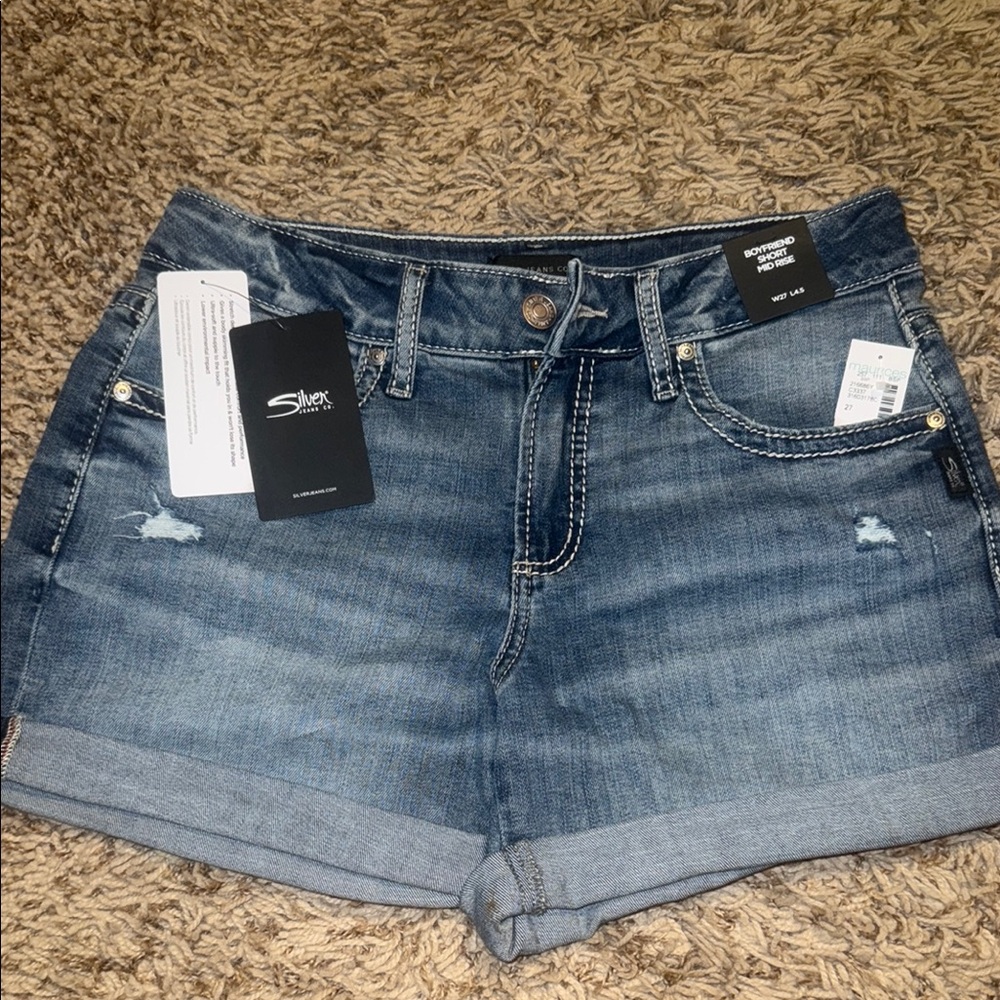 Silver Women's Blue Denim Shorts